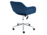 Кресло офисное Modena хром флок синий