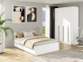 Кровать Монблан с ящиками 140х200 см Белый