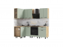 Кухня Бьянка 1,2*2,2 м Олива софт, Дуб Крафт