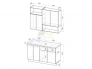 Кухонный гарнитур Эльве компакт 1400 мм МДФ