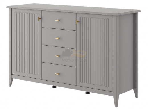 Комод 4 ящика 2 двери Никеа антрацит