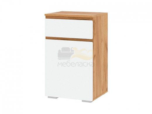 Тумба 1С1Я 1дверь 1ящик Гретта дуб крафт золотой/белый