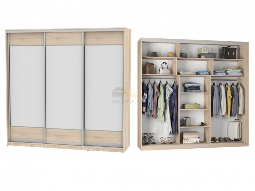 Шкаф-купе Белла B-220х235х60-1 (D8D8D8)
